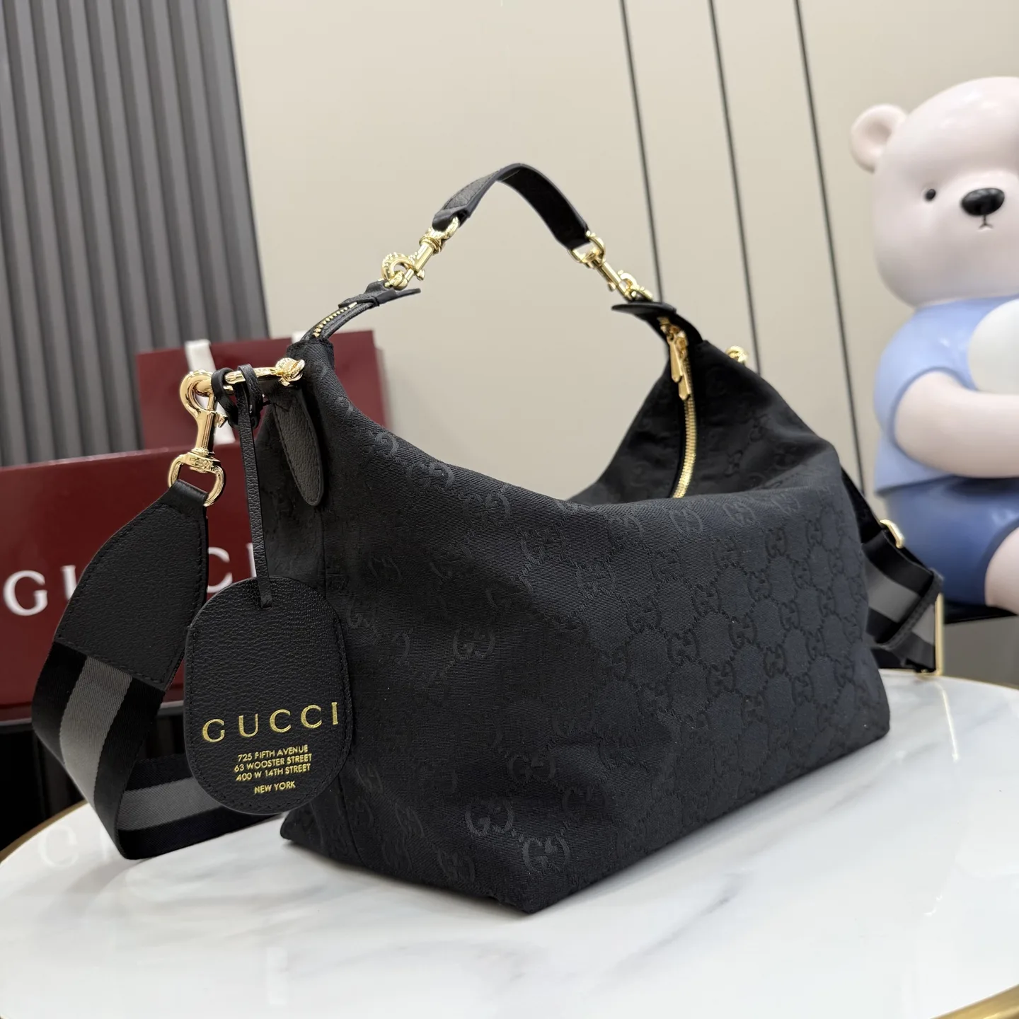 Gucci Black Canvas and Leather Shoulder Bag product photo from LabelPicks