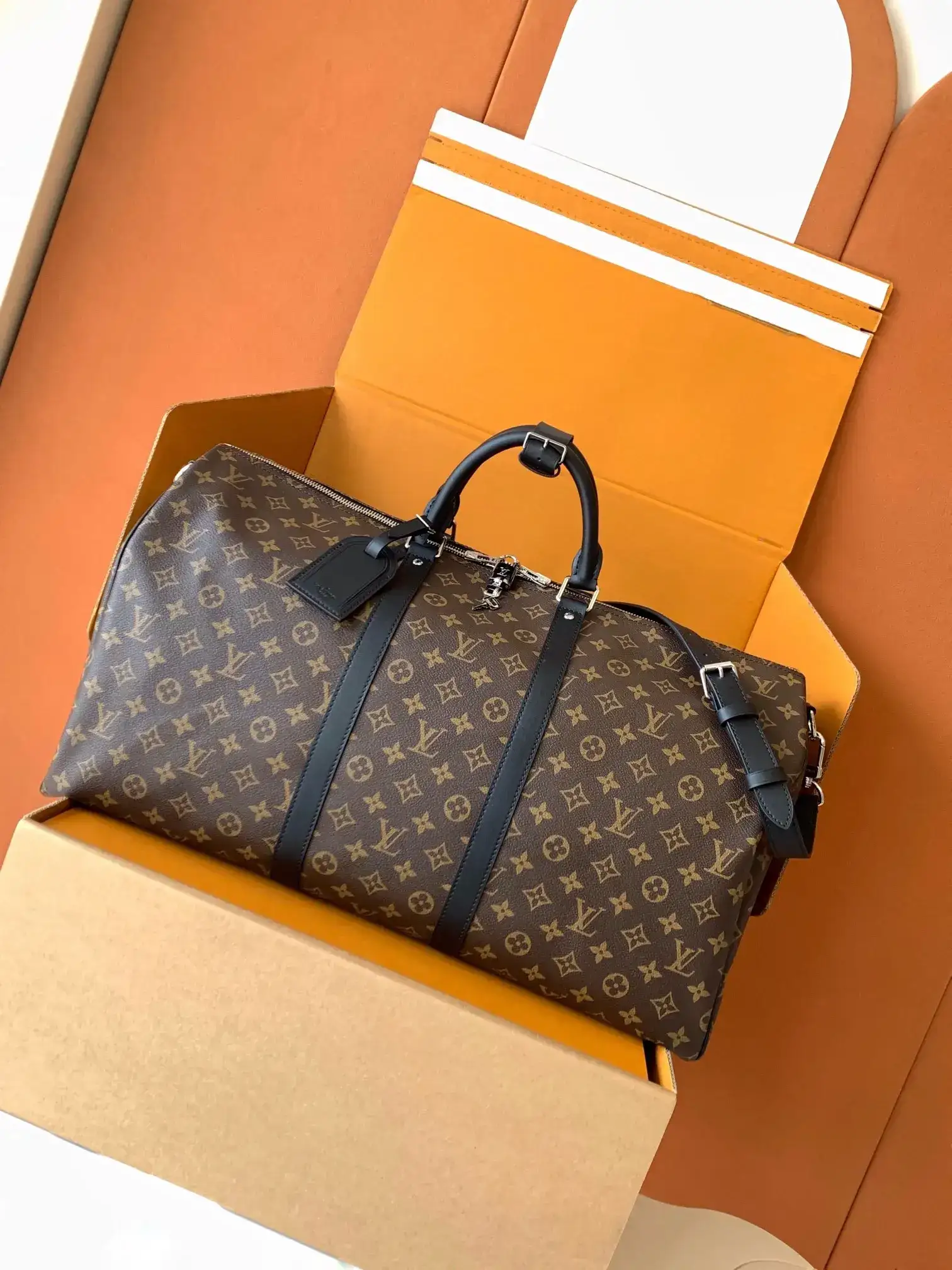 Louis Vuitton Keepall Black Monogram Canvas Tote Bag product photo from LabelPicks