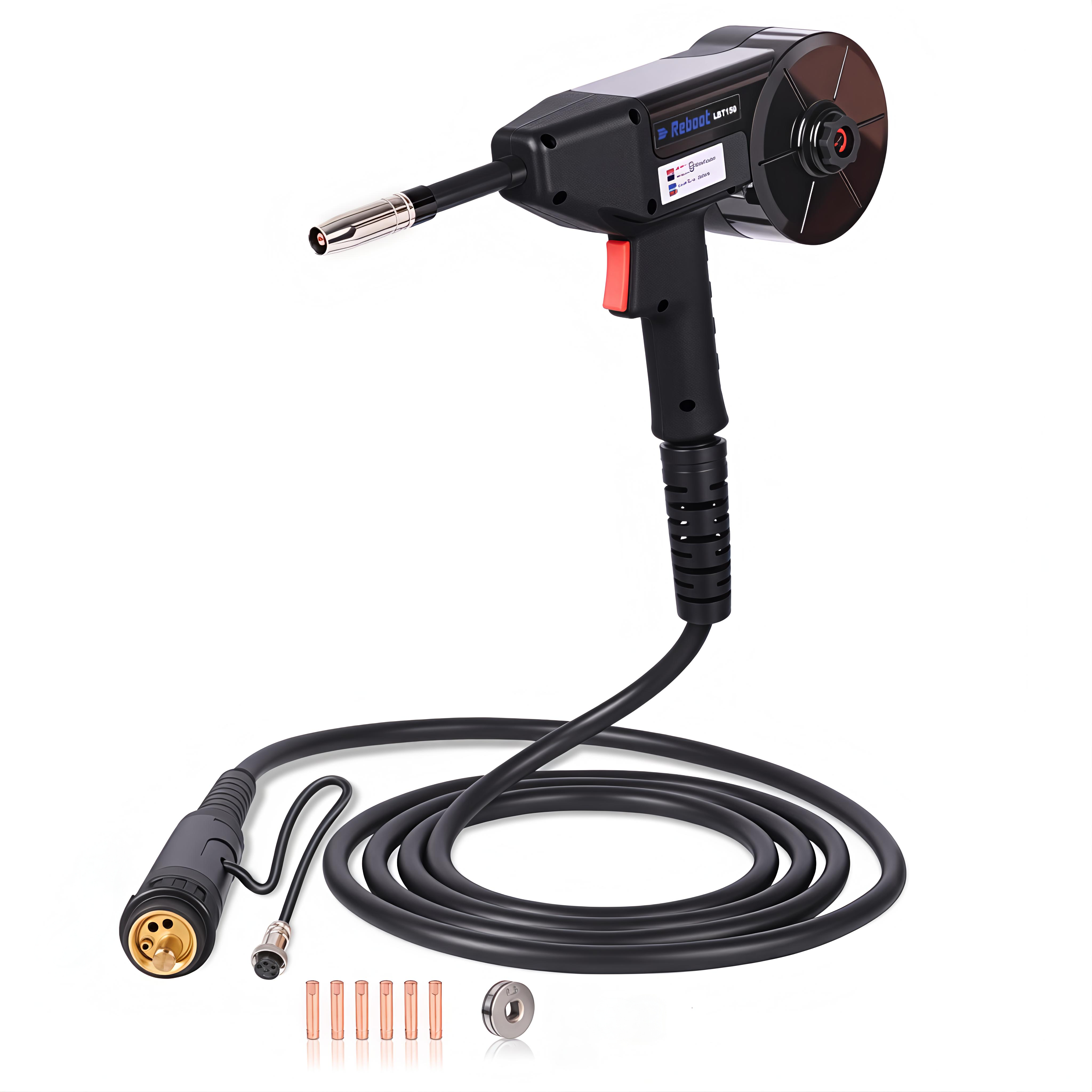 Reboot MIG Welder Spool Gun 9.84ft LBT150,150Amp MIG Aluminum Welding Torch Works for RBM2500 PRO 、RMB205 PRO only