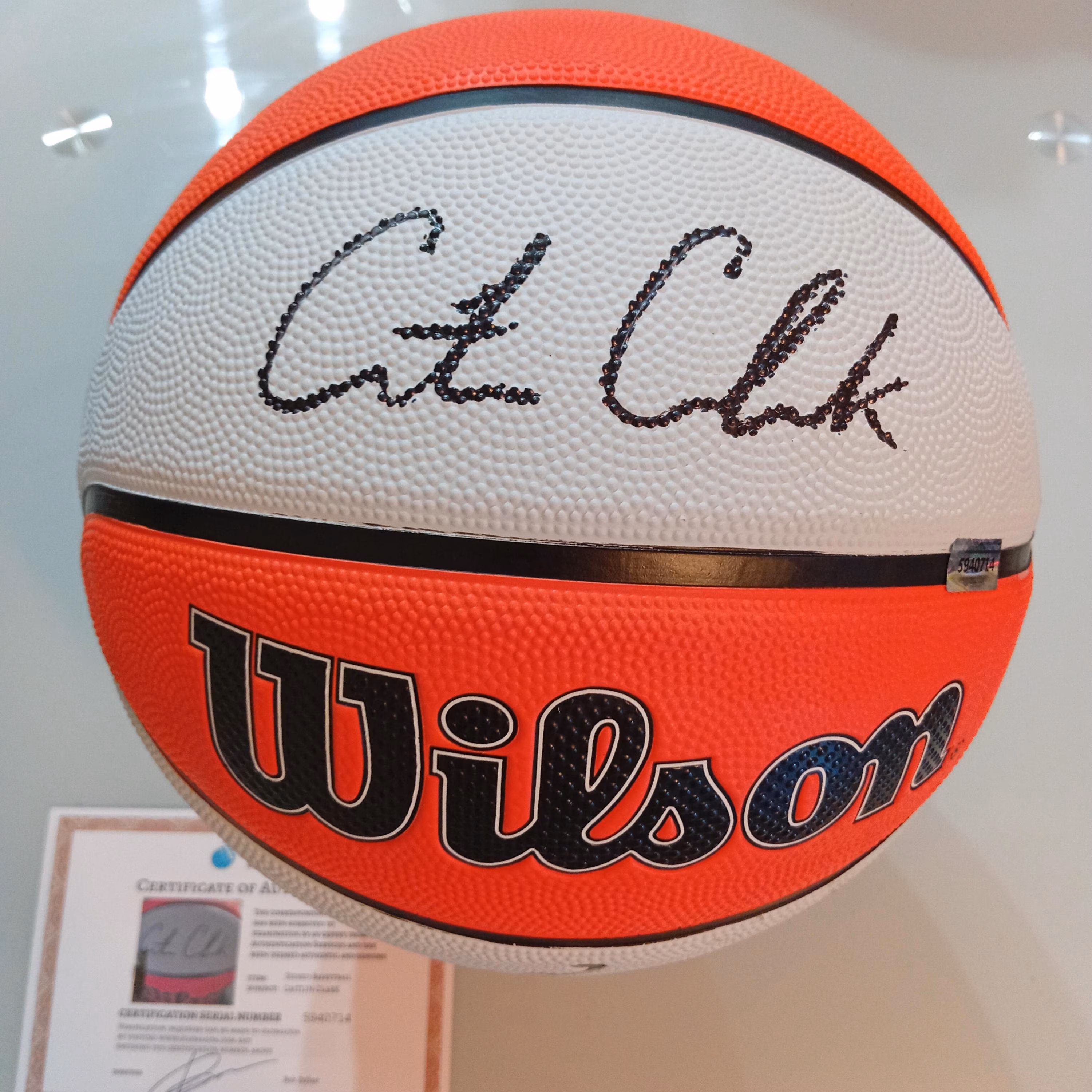 Caitlin Clark Signed WNBA Basketball With COA