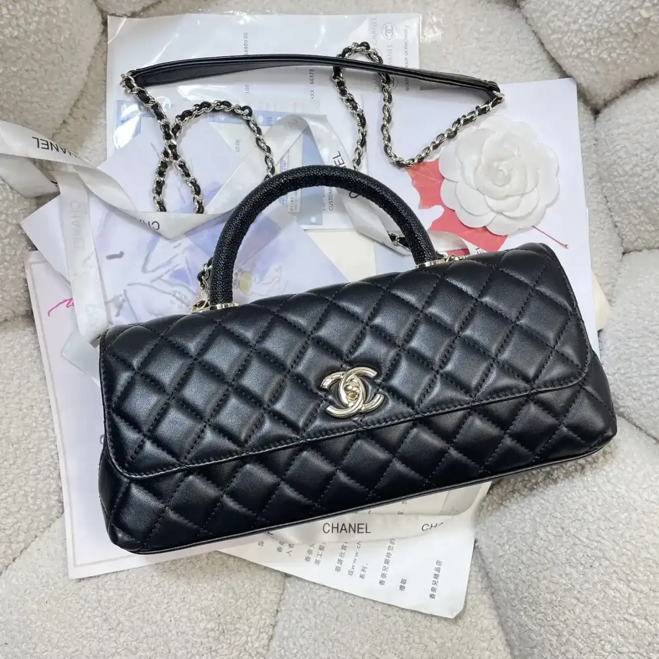 Chanel Coco Handle Black Calfskin Top Handle Bag product photo from LabelPicks