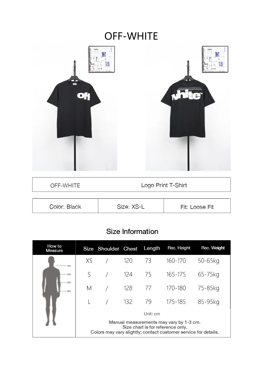 Off-White Black Bold Letter Logo T-Shirt product photo from LabelPicks