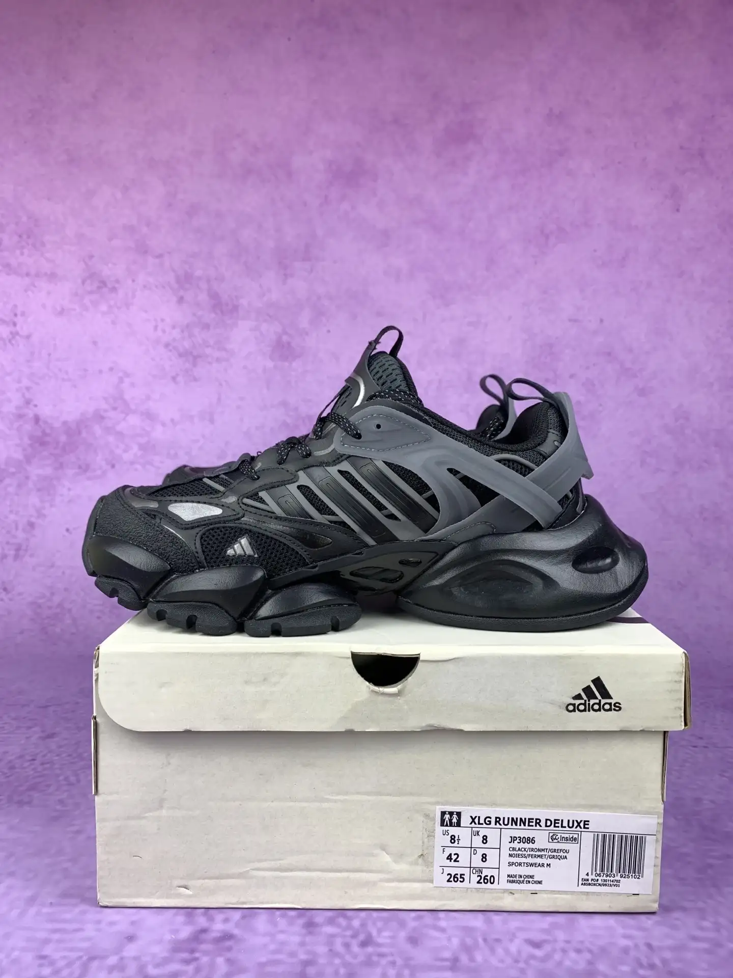 adidas XLG Runner Deluxe Core Black Shoes product photo from LabelPicks