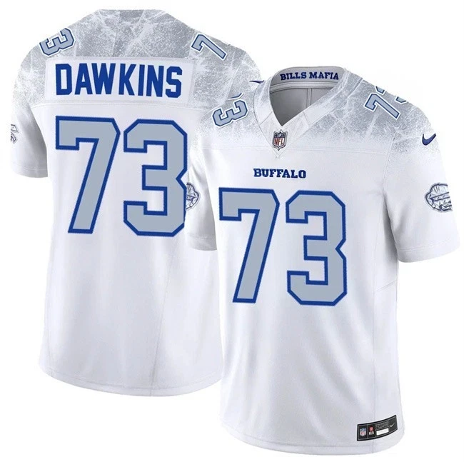 Dion Dawkins Buffalo Bills Nike 2025 RIVALRIES Vapor F.U.S.E Limited Jersey - White