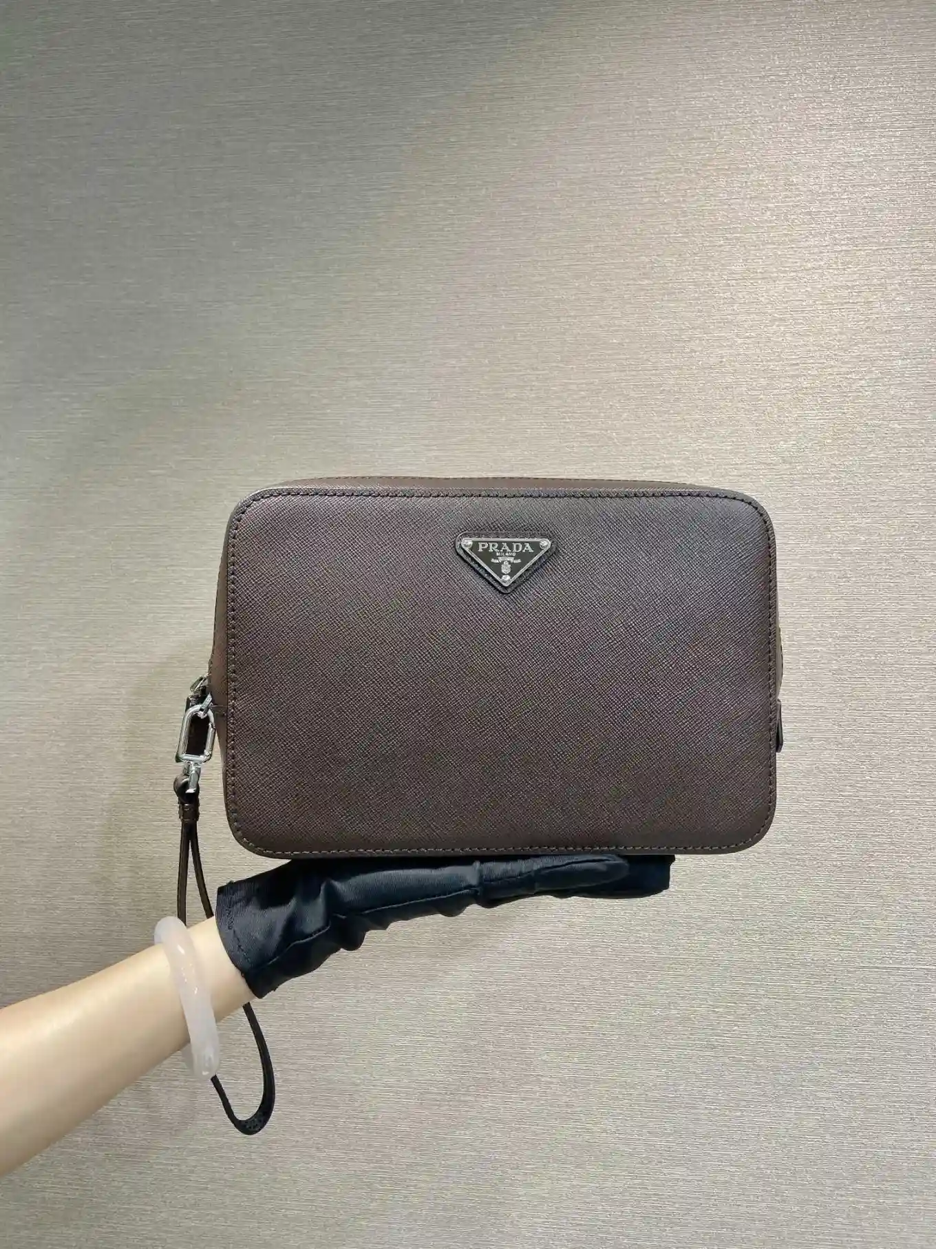 Prada Grained Leather Clutch product photo from LabelPicks