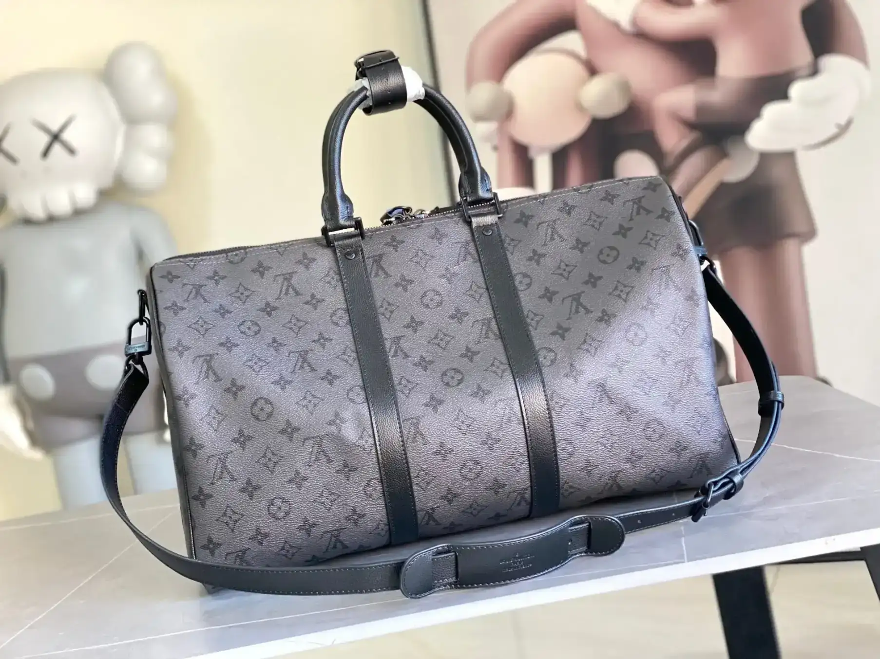 Louis Vuitton Grey Keepall Monogram Canvas Tote Bag product photo from LabelPicks
