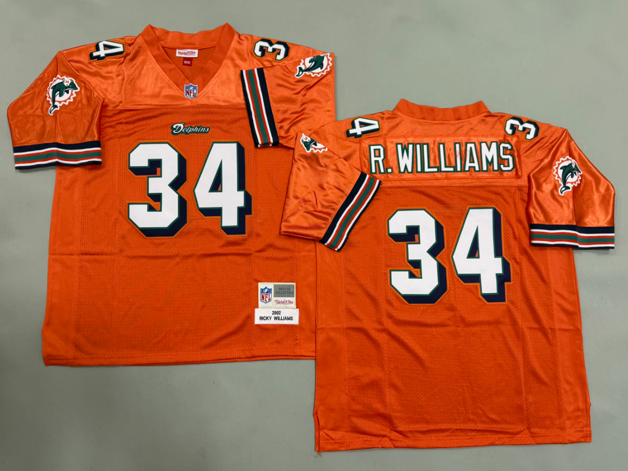 Ricky Williams Miami Dolphins Authentic Throwback Retired Player Jersey