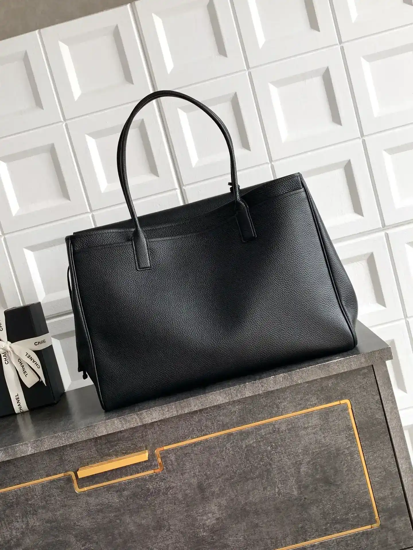 Chanel Gabrielle Black Calfskin Tote Bag product photo from LabelPicks