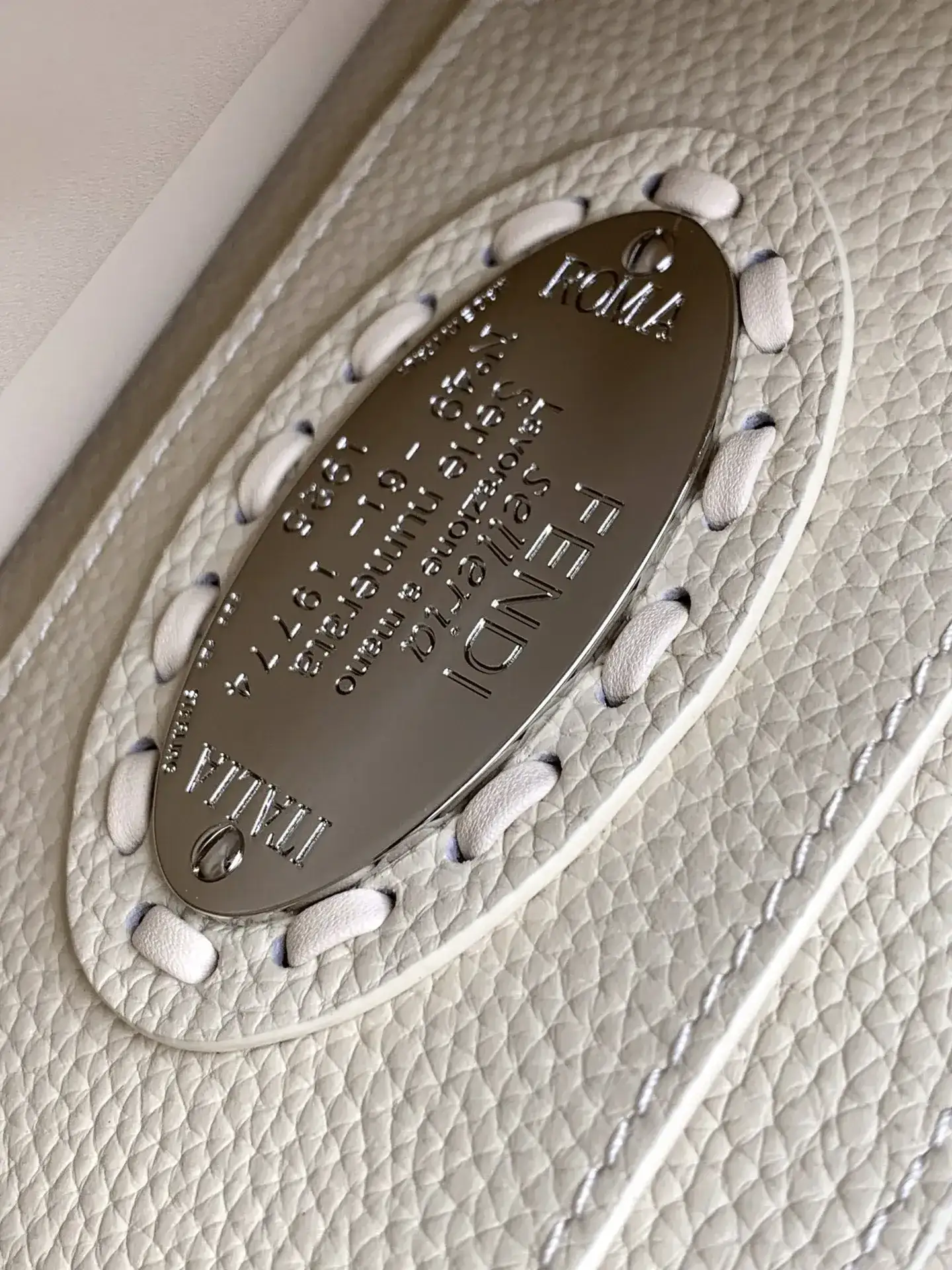 Fendi Peekaboo White Calfskin Top Handle Bag product photo from LabelPicks