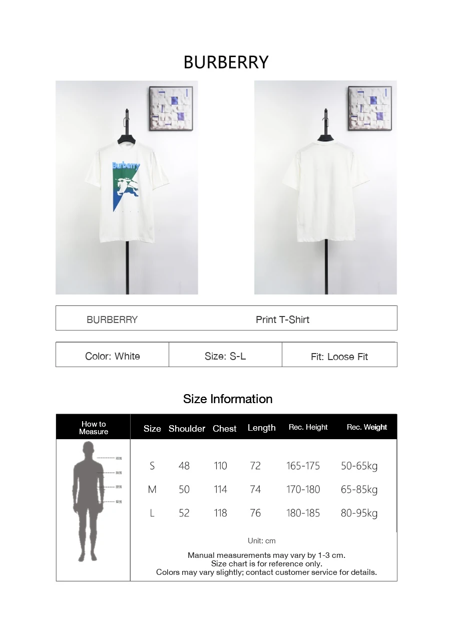 Burberry White Gradient Triangle Equestrian Knight Print T-Shirt product photo from LabelPicks