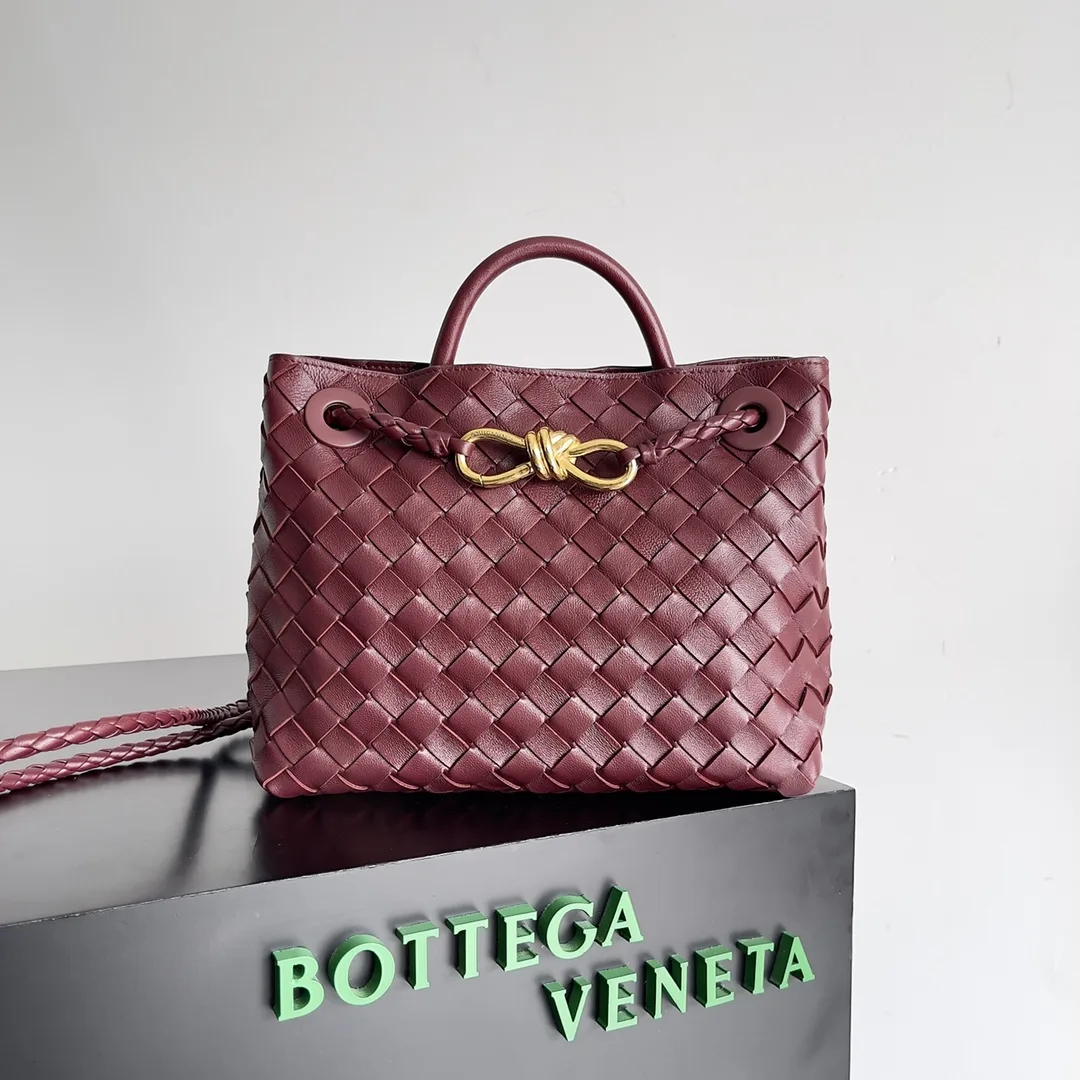 Bottega Veneta Andiamo White Intrecciato Woven Leather Top Handle Bag product photo from LabelPicks