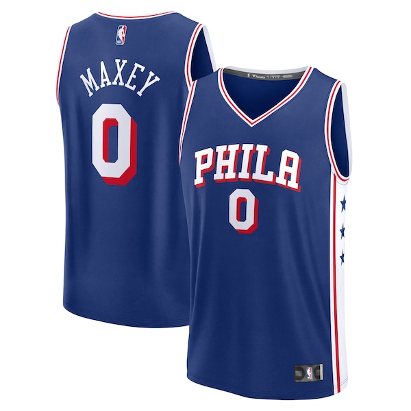 Tyrese Maxey Philadelphia 76ers  Fast Break Replica Player Jersey - Icon Edition - Royal