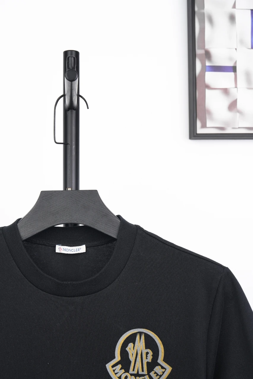 Moncler Black Flocked Logo T-Shirt product photo from LabelPicks