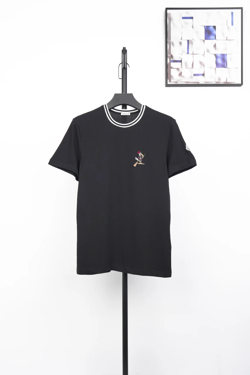 Moncler Black MonDuck Embroidered T-Shirt product photo from LabelPicks
