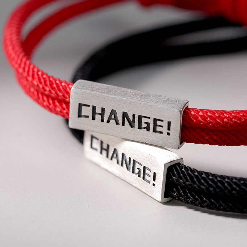 s925 silver couple bracelets, a pair of matching bracelets for men and women, featuring a unique design and Korean-style letter braiding