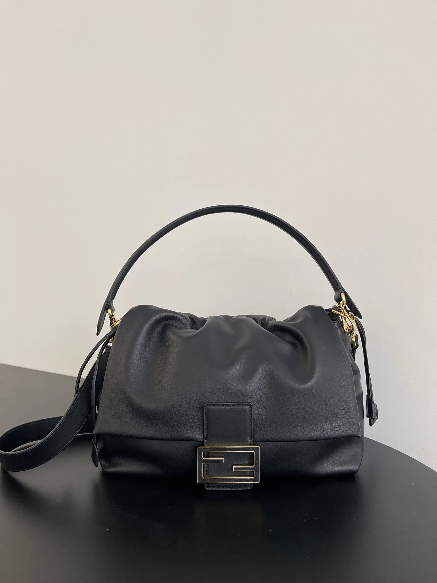 Fendi Black Baguette Lambskin Bucket Bag product photo from LabelPicks