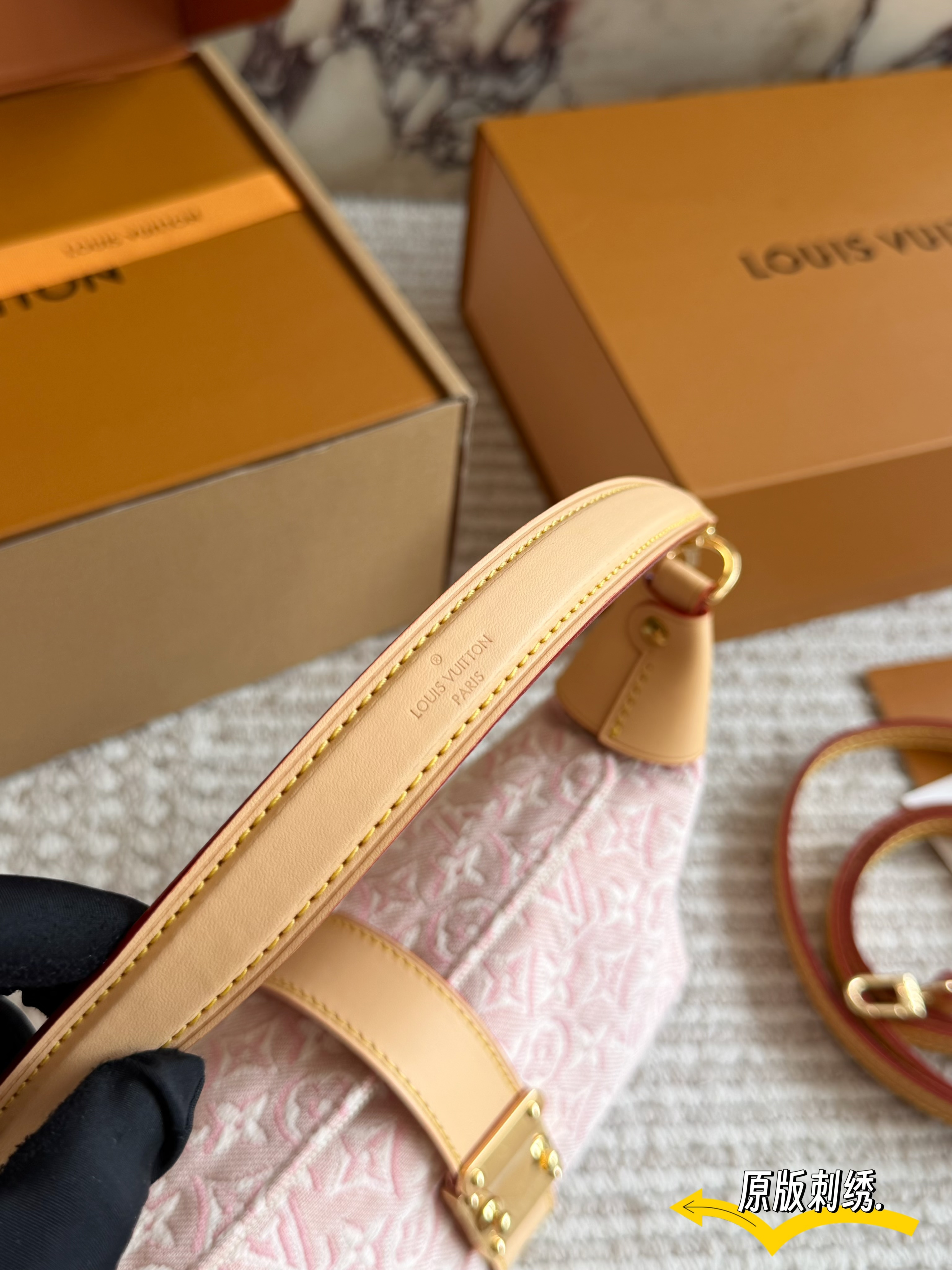 LV Pochette Mia pink bag