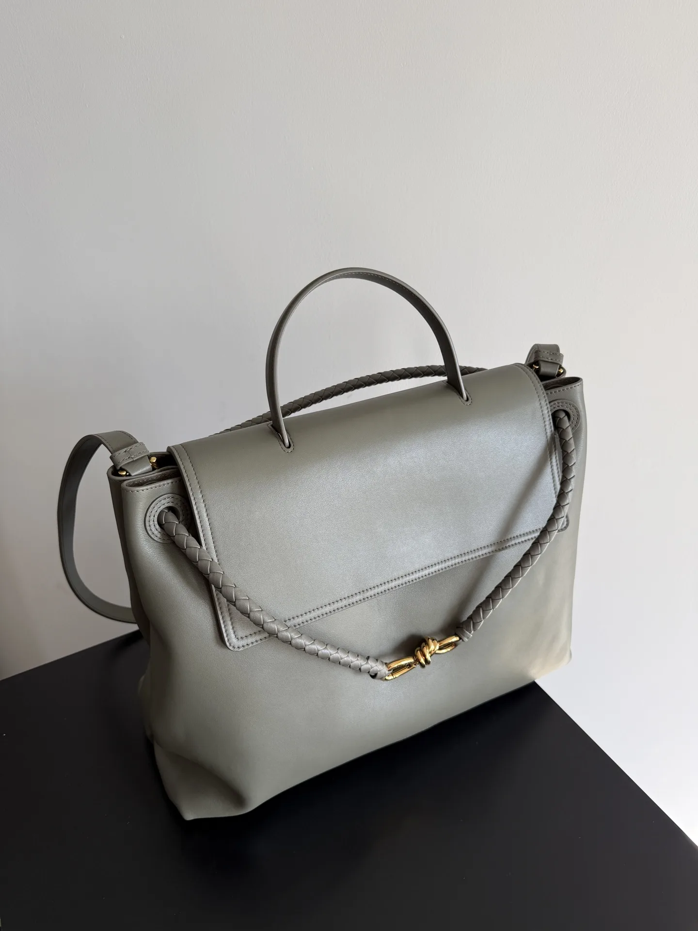 Bottega Veneta Intrecciato Woven Leather Knot Shoulder Bag product photo from LabelPicks