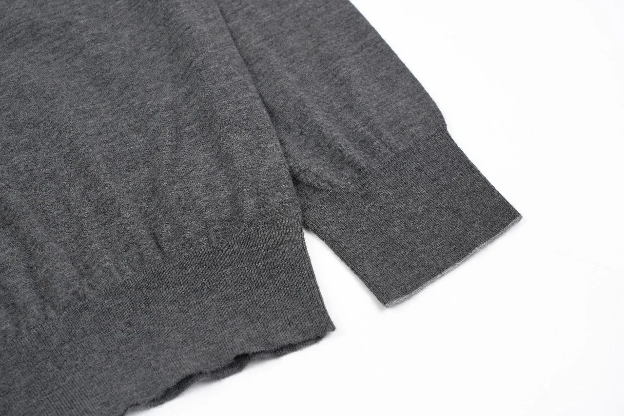 Brunello Cucinelli Dark Grey Wool Turtleneck Sweater product photo from LabelPicks