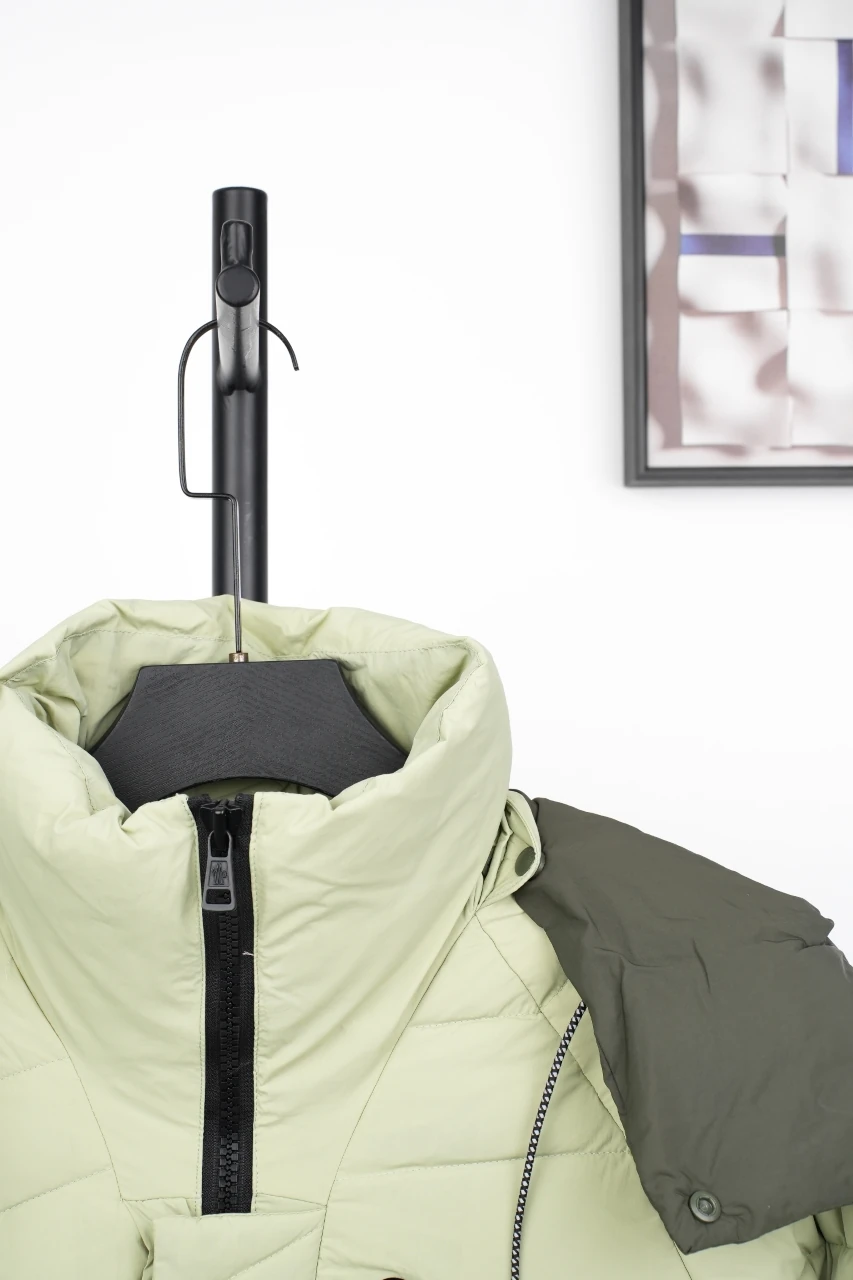 Moncler Pale Green Utility Hooded Down Jacket product photo from LabelPicks