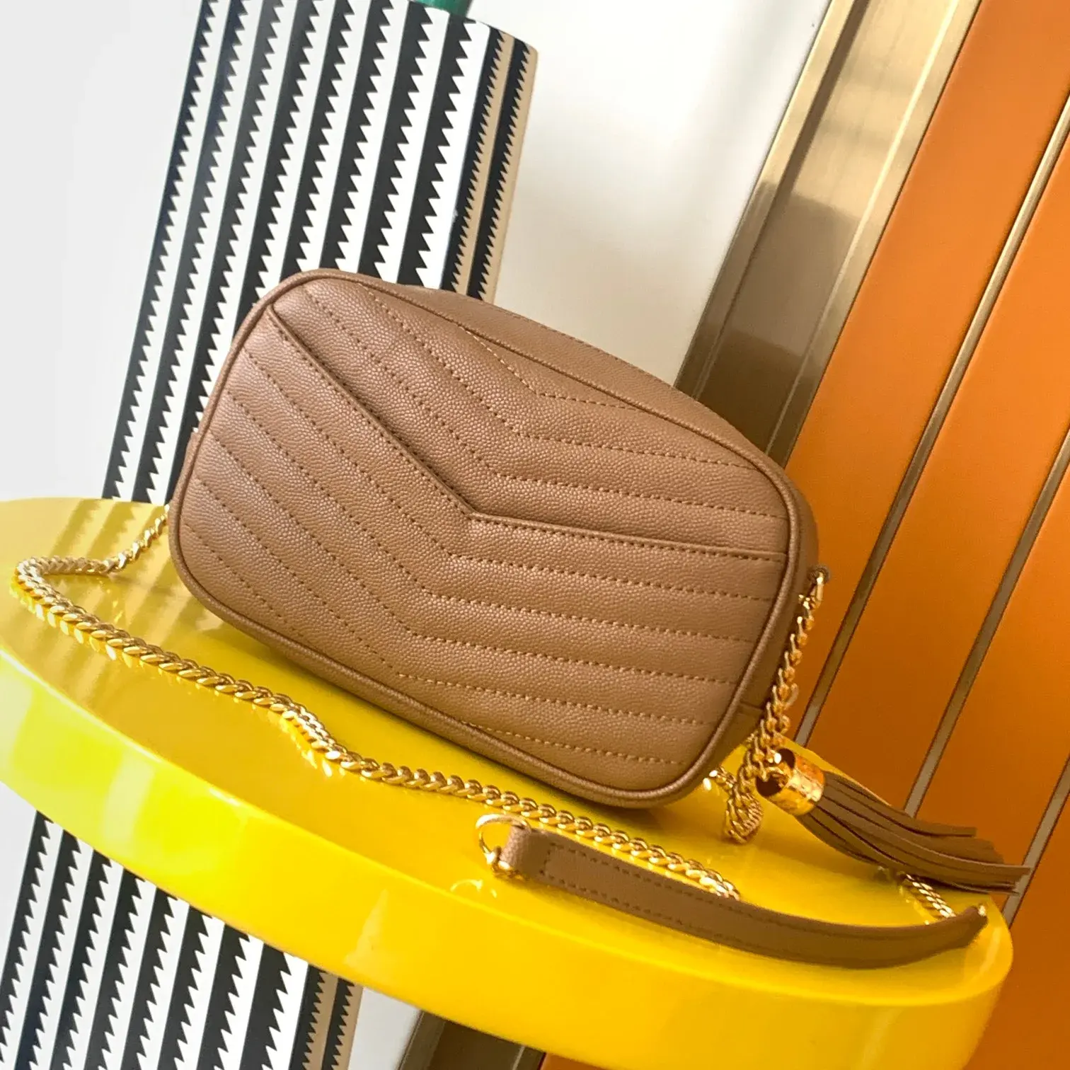 Saint Laurent Grained Leather Crossbody Bag product photo from LabelPicks