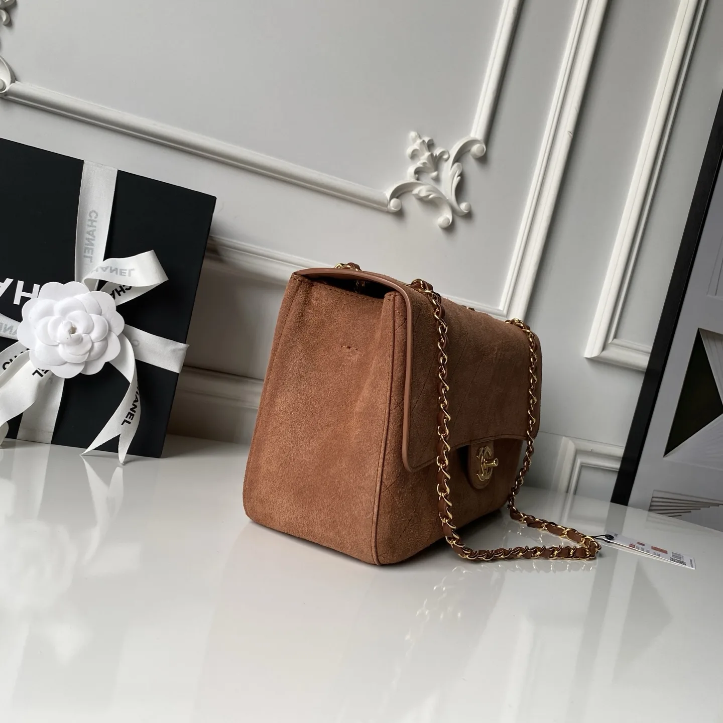 Chanel Suede Leather Classic Flap Shoulder Bag product photo from LabelPicks