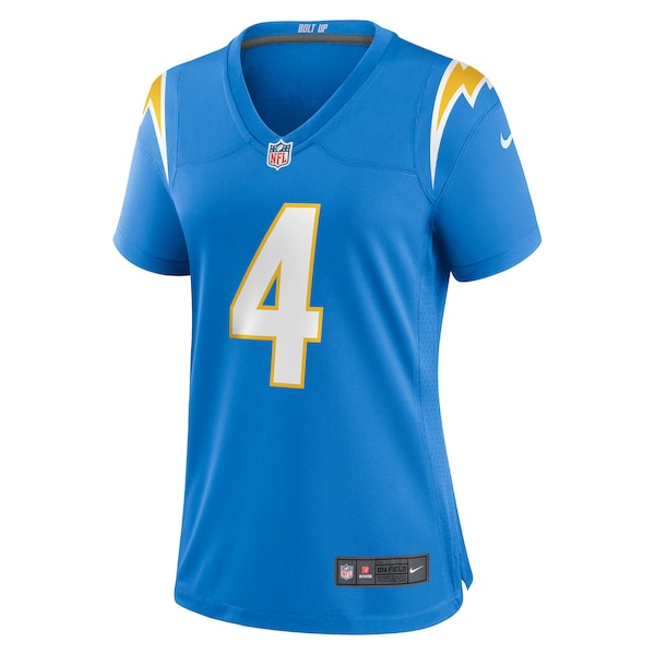 Gus Edwards Los Angeles Chargers Nike Women's  Game Jersey -  Powder Blue