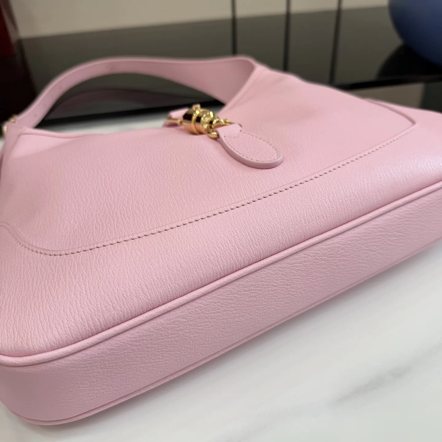 Gucci Pink Jackie Grained Leather Shoulder Bag product photo from LabelPicks