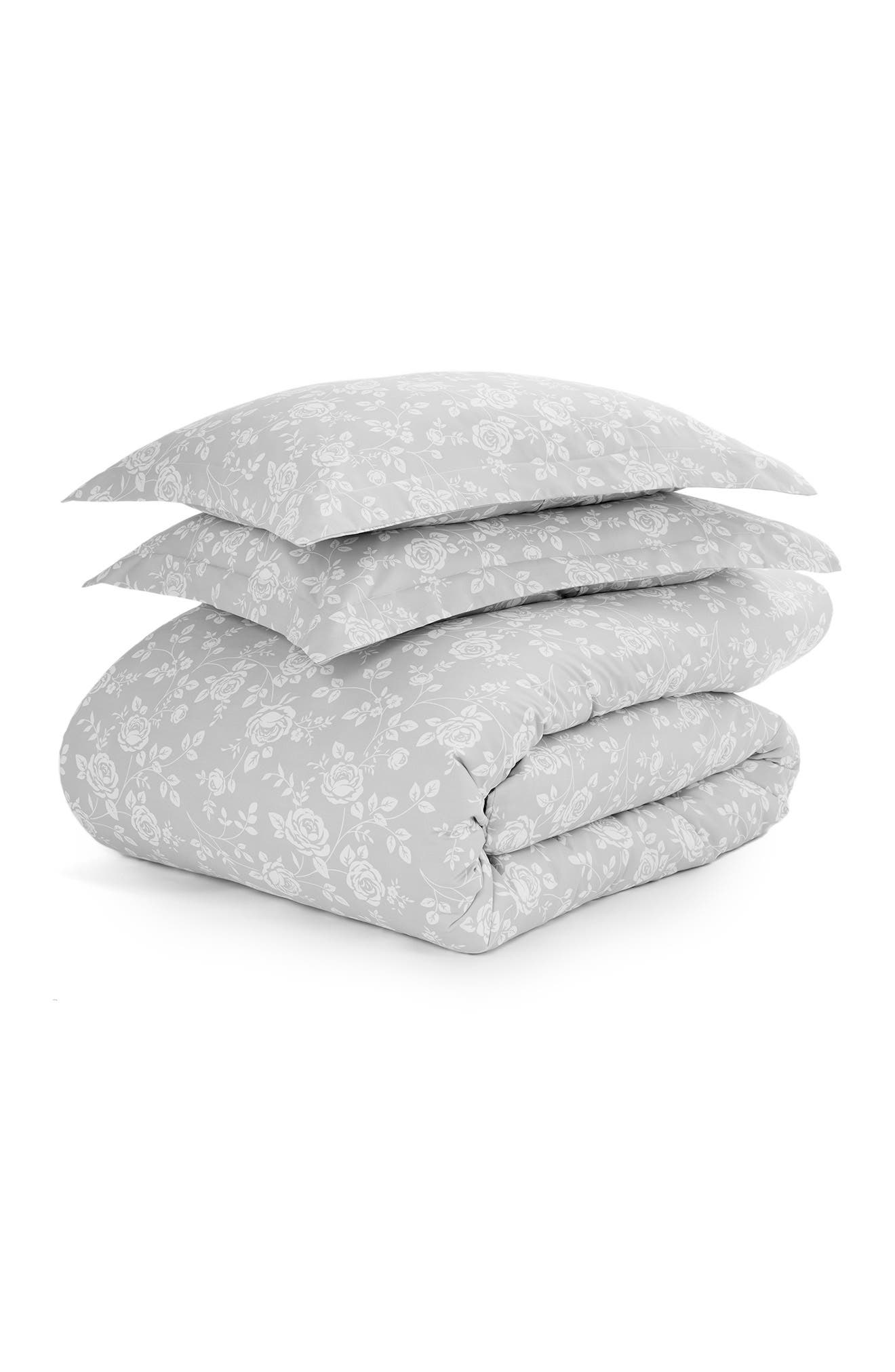 HOMESPUN IENJOY HOME 3-Piece King Duvet Set - Light Grey