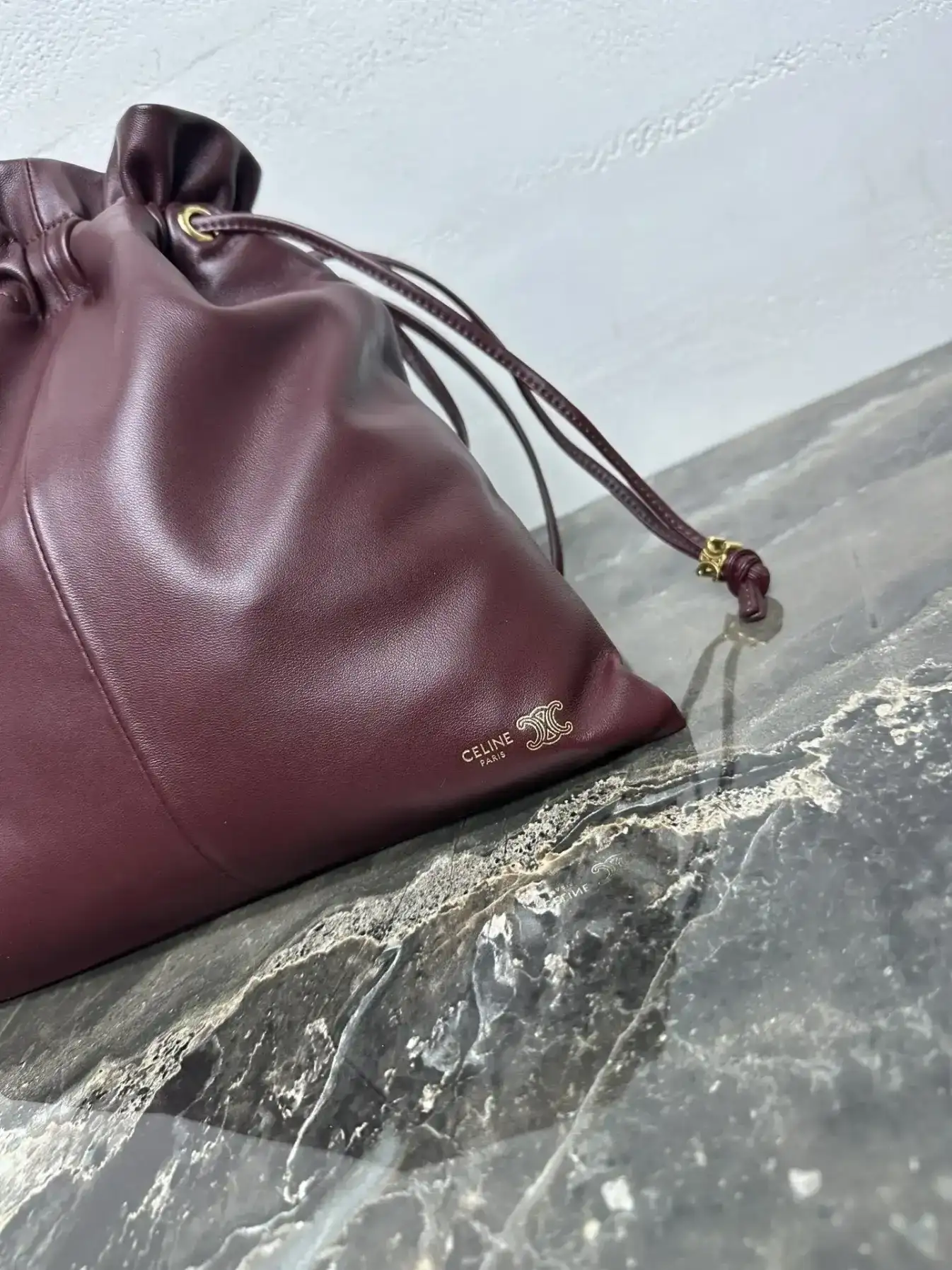 Celine Lambskin Crystal Pouch Bucket Bag product photo from LabelPicks