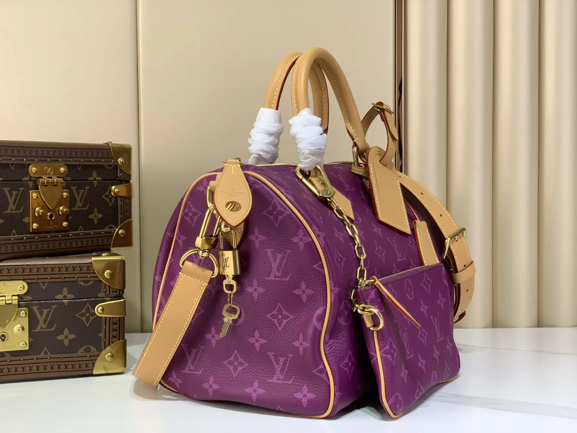 Louis Vuitton Blue Speedy Calfskin Top Handle Bag product photo from LabelPicks