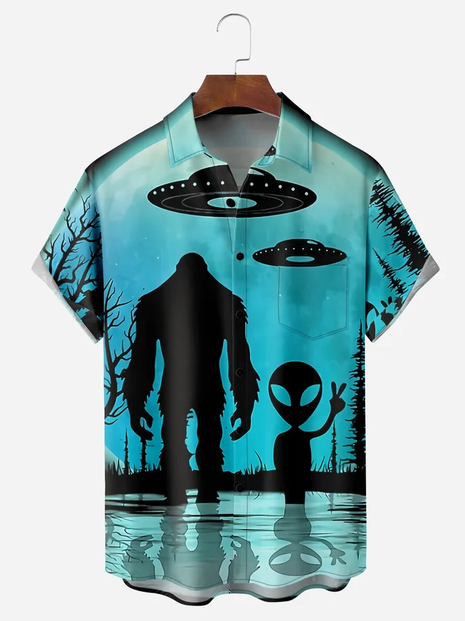 Alien Chest Pocket Short Sleeve Shirt