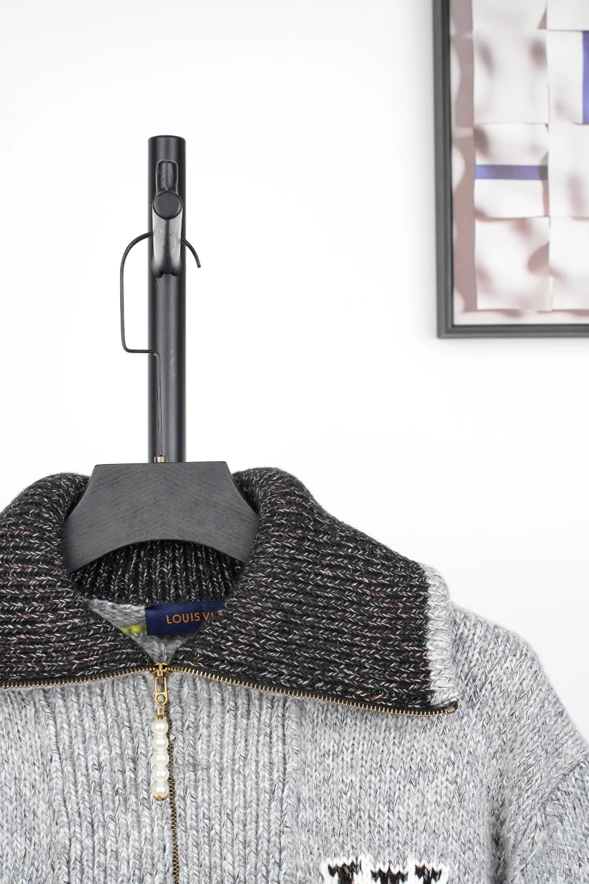 Louis Vuitton Grey Sailboat Fishing Zip Sweater Jacket product photo from LabelPicks