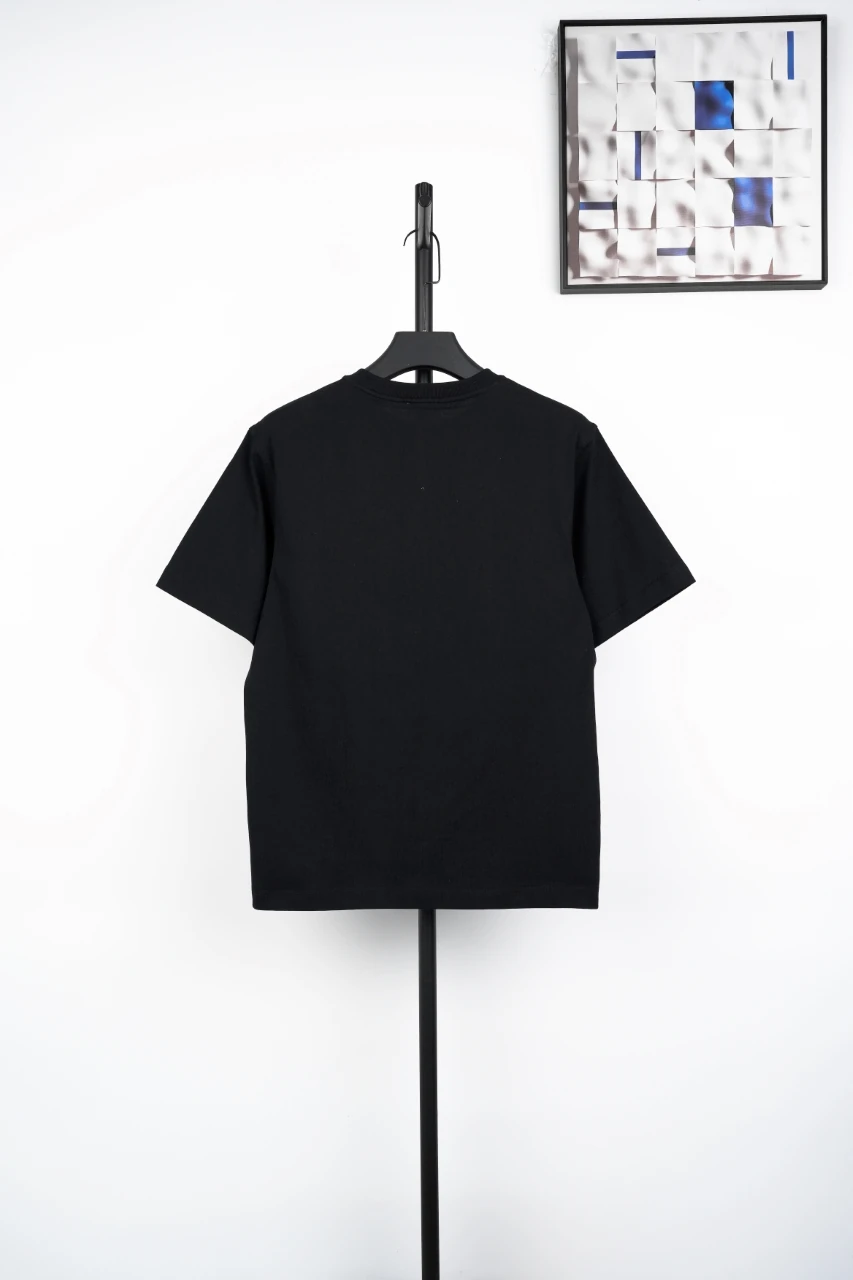 Burberry Black Flocked Letter Crewneck T-Shirt product photo from LabelPicks