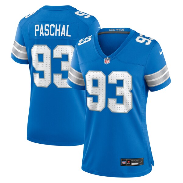 Josh Paschal Detroit Lions Nike Women's Team Game Jersey -  Blue