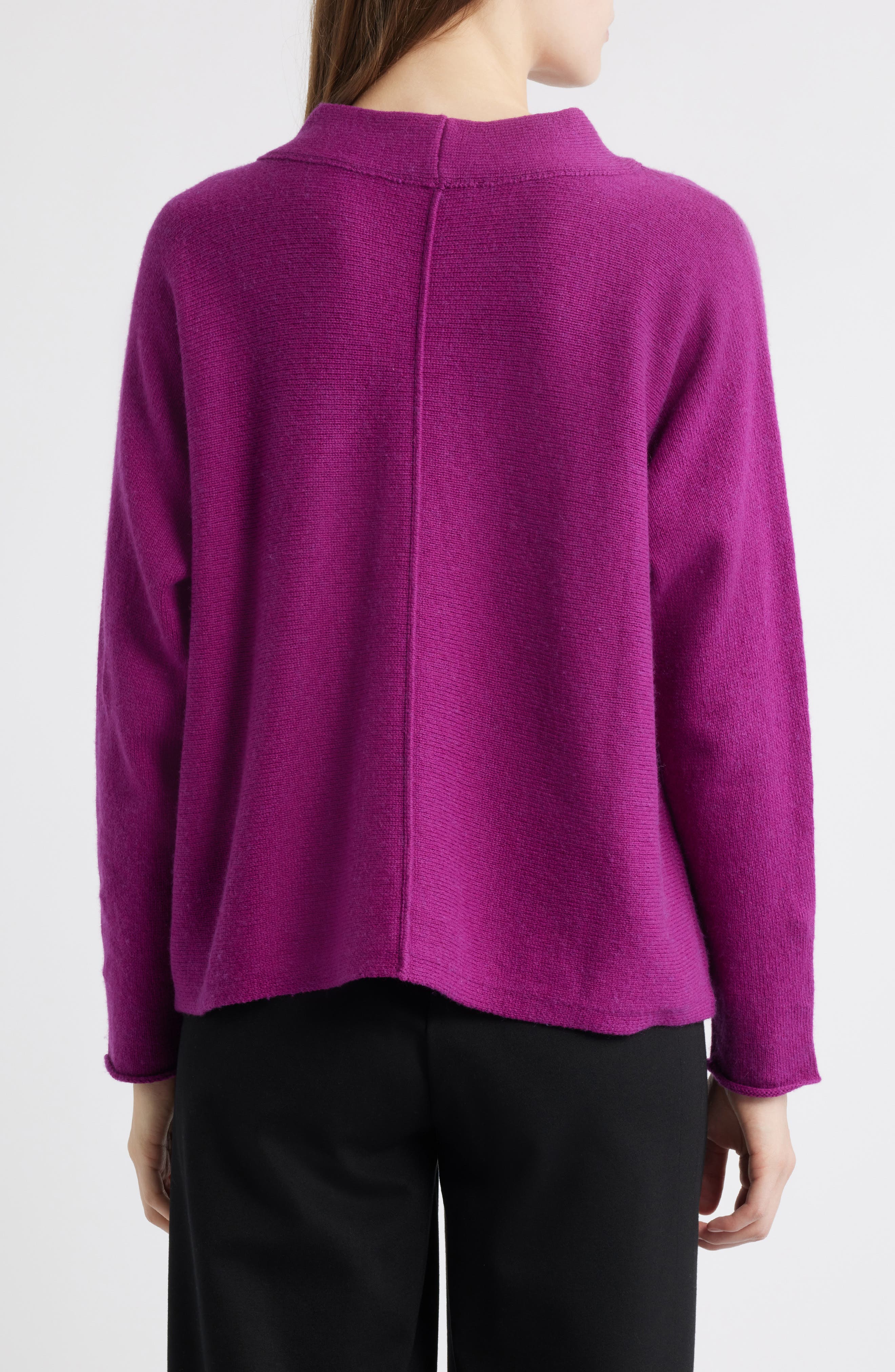 Eileen Fisher Dolman Sleeve Organic Cotton & Recycled Cashmere Sweater