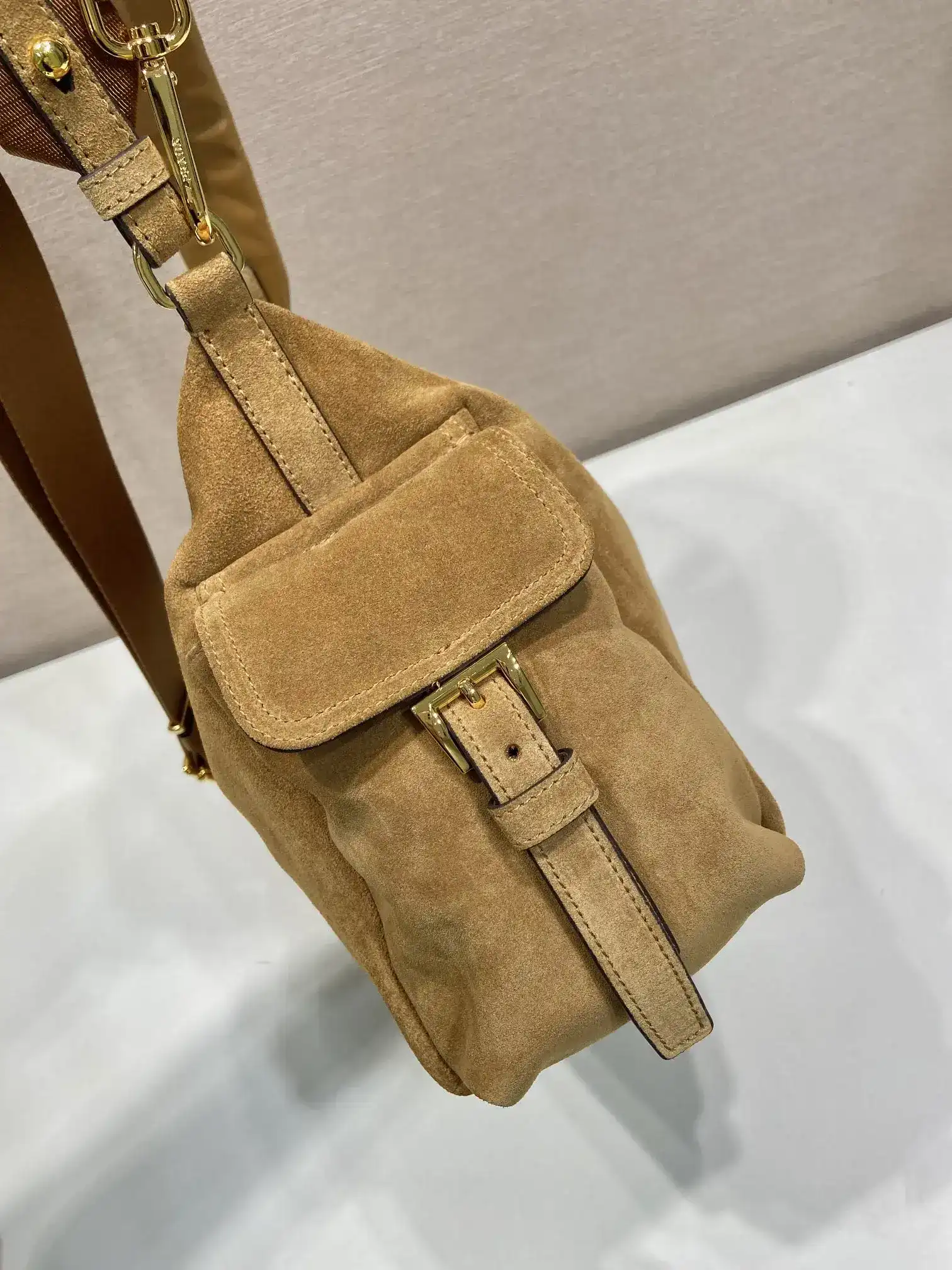Prada Suede Leather Crossbody Bag product photo from LabelPicks