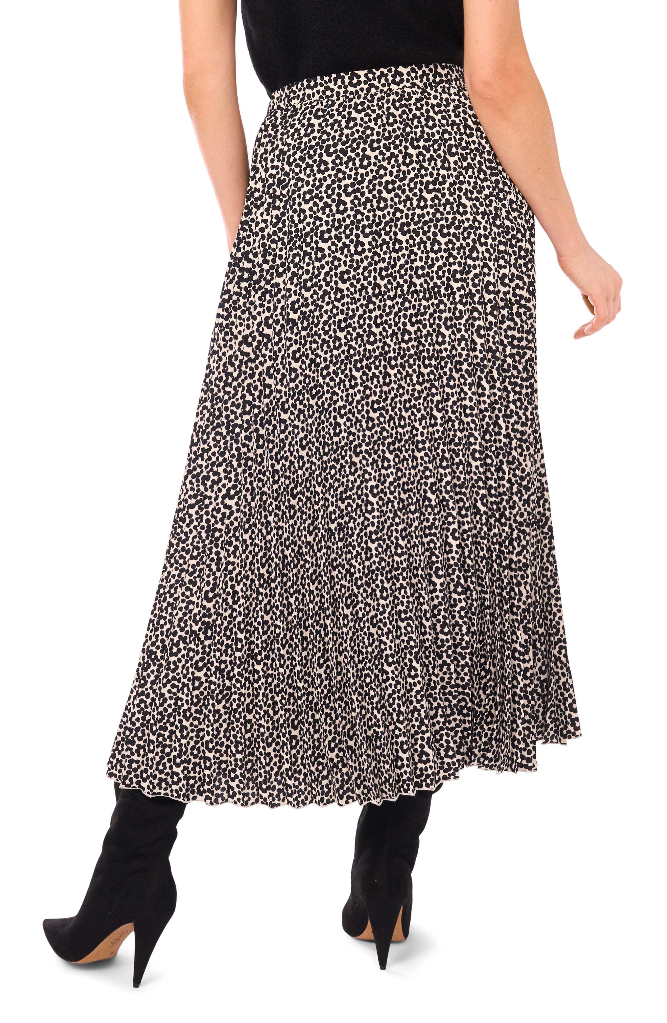 Halogen® Floral Dot Pleated Skirt