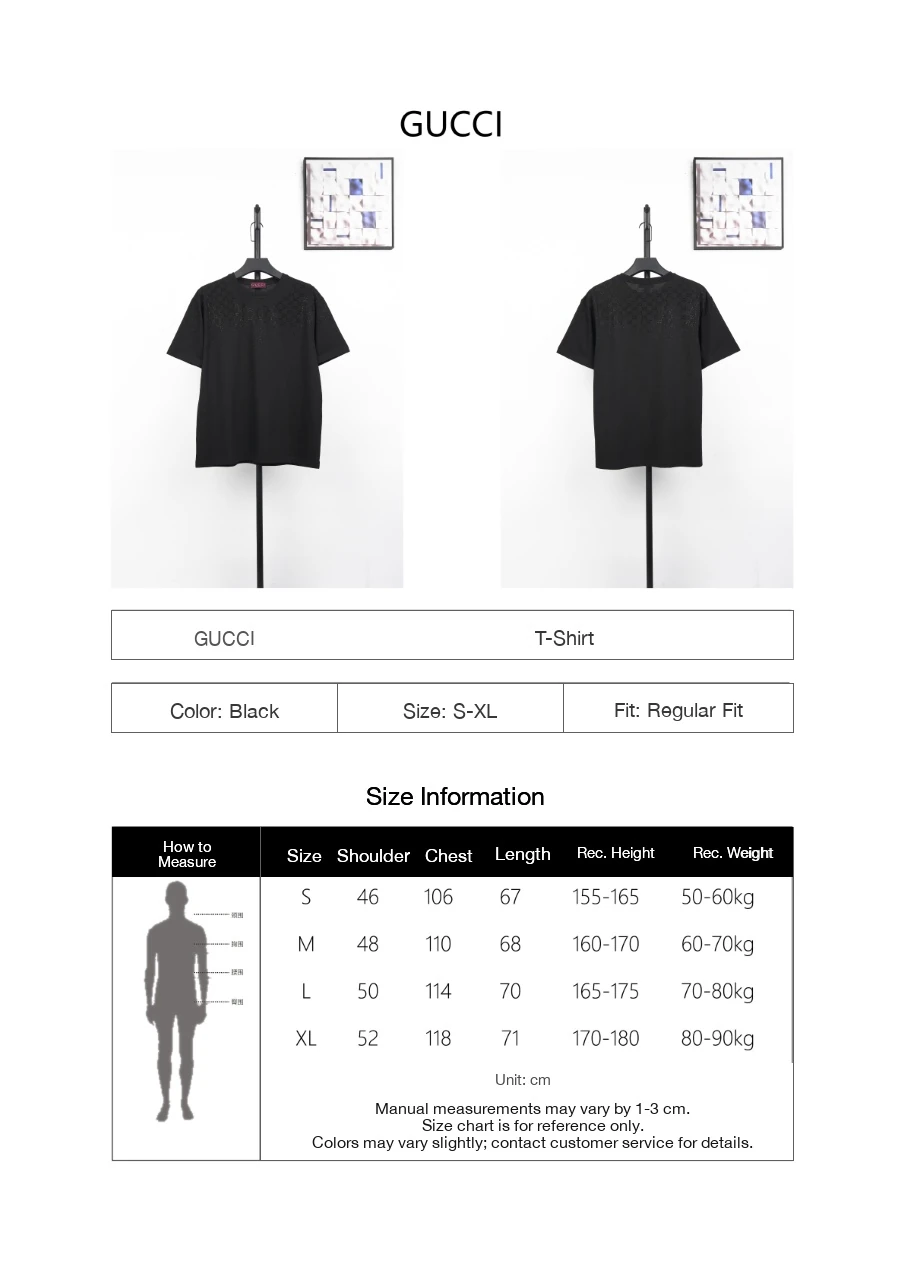 GUCCI Black Gradient Crystal GG T-Shirt product photo from LabelPicks