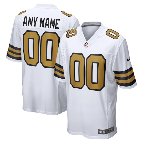 Preschool New Orleans Saints Nike Alternate Custom Game Jersey - White