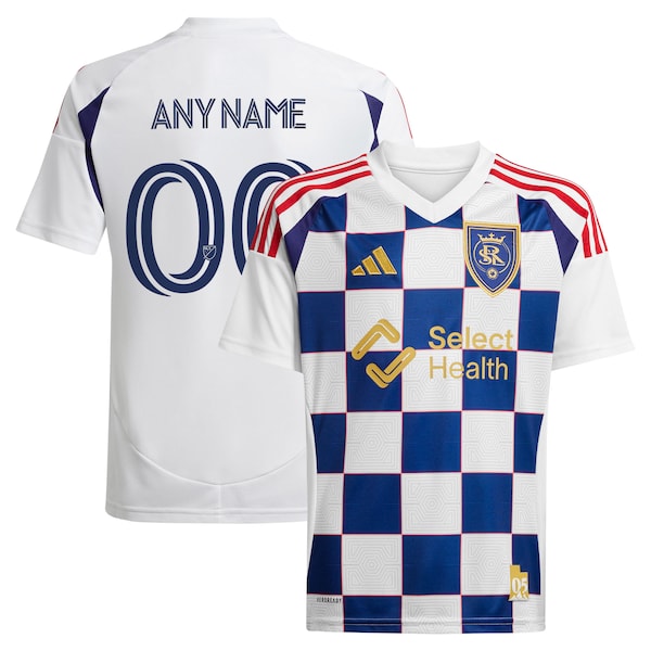Real Salt Lake adidas Youth 2025 Grid City Replica Custom Jersey - White