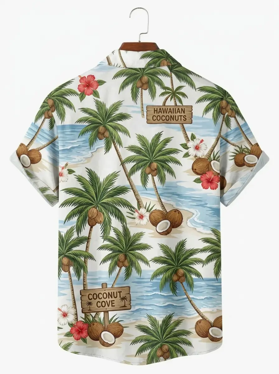 Men's printed shirts Coconut Cove Beach Hawaiian Shirt
