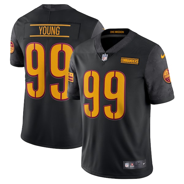Chase Young Washington Commanders Nike Alternate Vapor Limited Jersey - Black/Burgundy/White