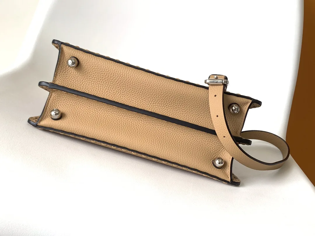 Fendi Beige Peekaboo Calfskin Top Handle Bag product photo from LabelPicks
