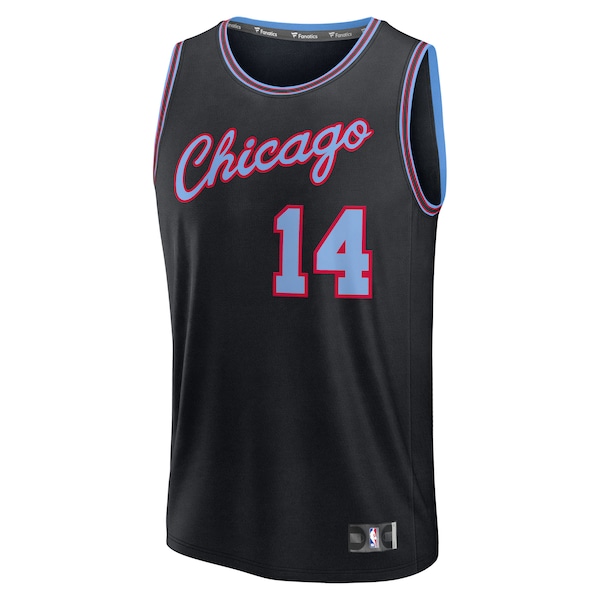 Matas Buzelis Chicago Bulls  Youth 2025/26 City Edition Fastbreak Jersey - Black