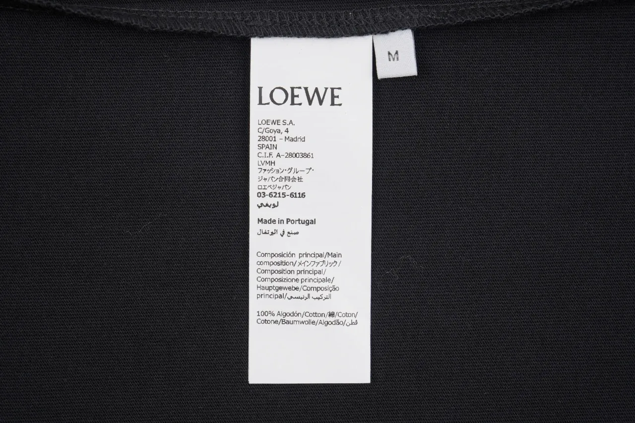 LOEWE Black Pocket Logo Letter T-Shirt product photo from LabelPicks
