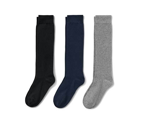 3 Paar Kniestrümpfe