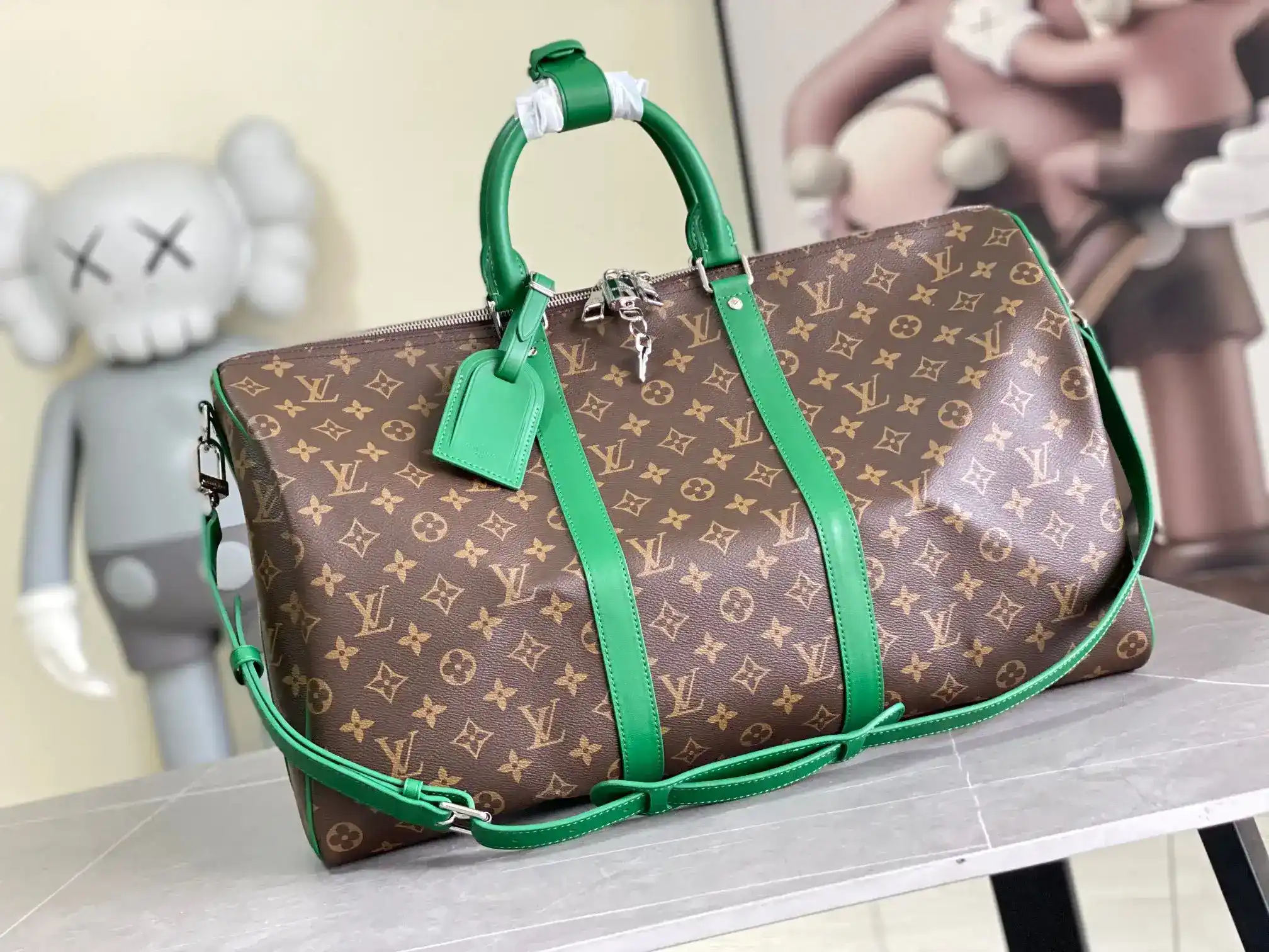 Louis Vuitton Gold Keepall Monogram Canvas Tote Bag product photo from LabelPicks