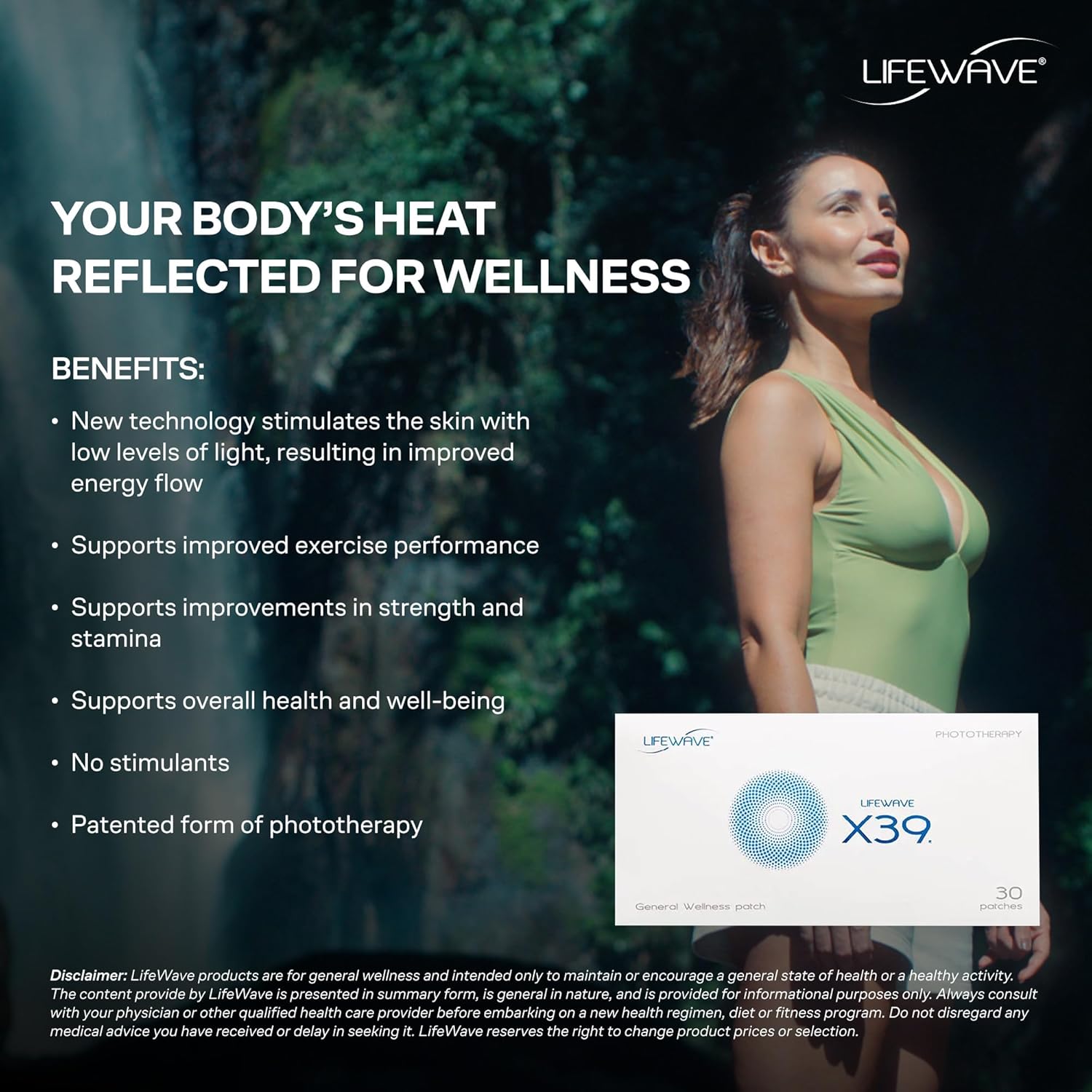 LifeWave X39 Patches - Supports Improvements in Strength and Stamina - Supports Improved Exercise Performance - No Drugs or Stimulants - Innovative Patch Technology for Enhanced Wellness - 30 Patches