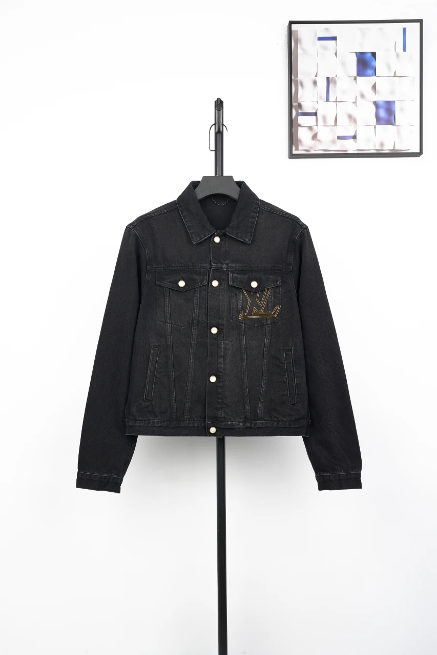 Louis Vuitton Black Monogram Letter Stitch Denim Jacket product photo from LabelPicks